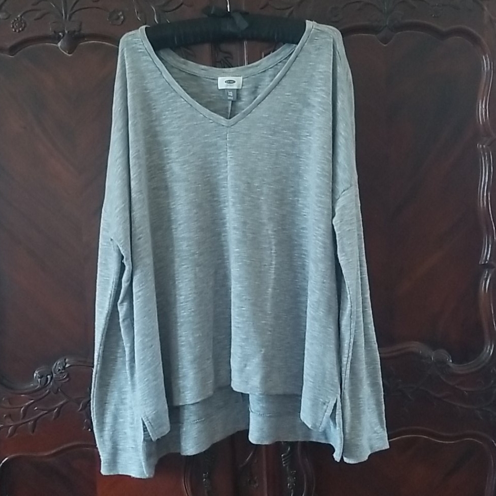 Old Navy XXL gray v-neck sweater lightweight